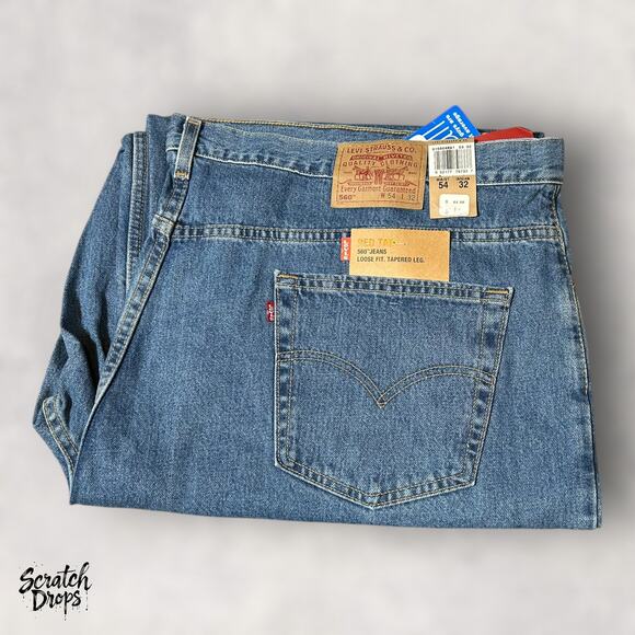 Levi's Men's 560 Loose Fit Tapered Leg Jeans W54 L32 Classic Comfortable Denim - Picture 1 of 5
